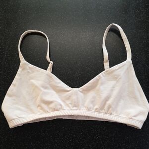 NWOT MATE the Label Soft Cream Triangle Bralette- Size SMALL
